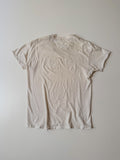 thoroughly repaired white t-shirt